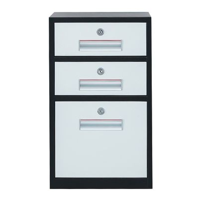 Cabinet de archivos de oficina de diseño industrial con cerradura y tres cajones móviles Almacenamiento OEM