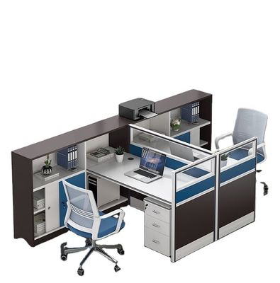 Cabello recto Personal de oficina Mesa de trabajo y combinación de silla para escritorio de pantalla