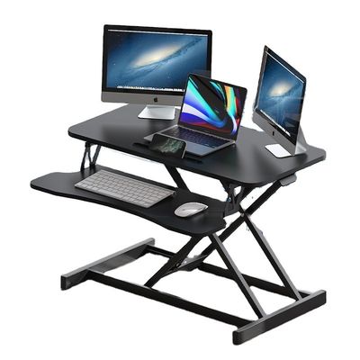 Mesa de elevación de acero inoxidable de pie plegable de altura ajustable Escritorio de computadoras