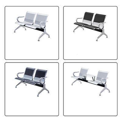 Muebles de hospital sillas de espera de acero inoxidable silla de fila pública