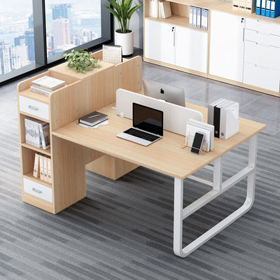 2 asientos Muebles de oficina Personal Mesa Estación de trabajo modular con cajón en estilo moderno