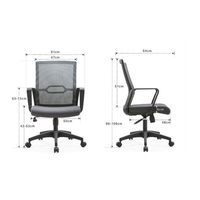 Lugares de negocios Silla de oficina de malla reclinable con protección lumbar