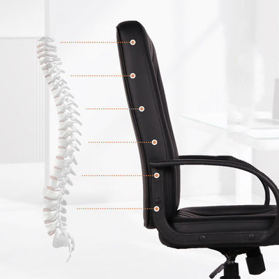 Silla de trabajo ajustable con respaldo de respaldo de espalda alta sin grilleta Casa de diseño ergonómico resistente