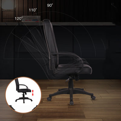 Silla de trabajo ajustable con respaldo de respaldo de espalda alta sin grilleta Casa de diseño ergonómico resistente