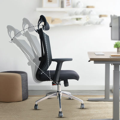 Silla con malla de reposacabezas ajustable para muebles de oficina modernos y confort ergonómico
