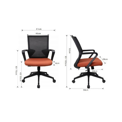 Silla de oficina de malla moderna y asequible con diseño de retroceso simple silla de elevación ergonómica
