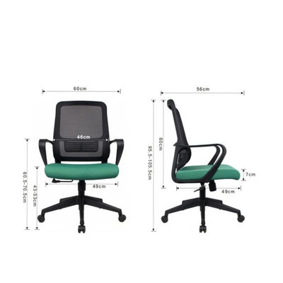 Silla de oficina ergonómica Confortable salón giratorio con malla de 360 grados y sin diseño de grilleta