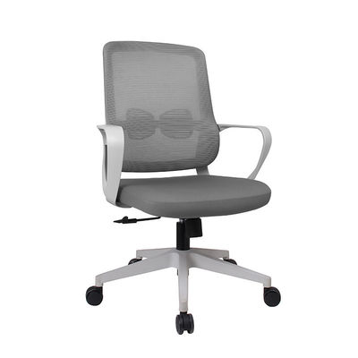 Silla de juego de marco blanco personalizable con ruedas y porosidad