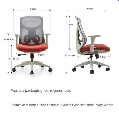 Muebles de oficina de sillas ergonómicas de malla de arco ajustable para opciones de asientos cómodos