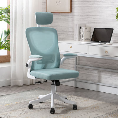 Muebles de oficina espalda alta silla de PC rosa negra con altura ajustable y sin guarnición