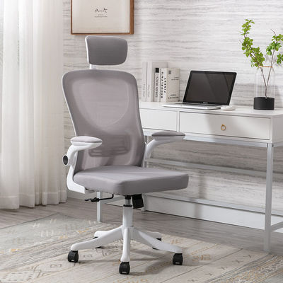 Muebles de oficina espalda alta silla de PC rosa negra con altura ajustable y sin guarnición