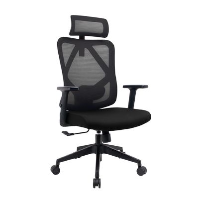 Silla de oficina de diseño lumbar ergonómico con porosidad y cojín esponja cómodo