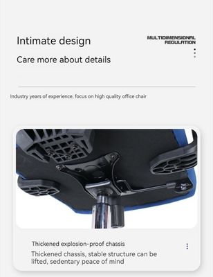 Silla de oficina de diseño moderno con función giratoria y cojín azul OEM ODM