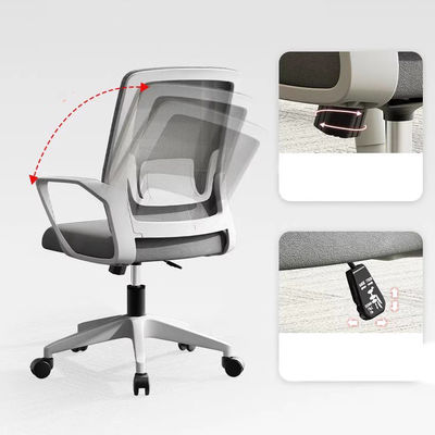 Silla de oficina con reposabrazos reversible con malla de liberación lumbar para comodidad y soporte