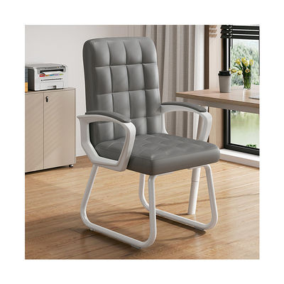 Recepción Silla de oficina de cuero PU negro con función de elevación giratoria y ajustable