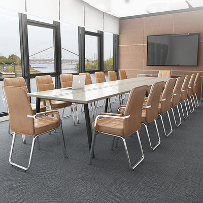 Silla alta de visitantes de cuero sintético de gran tamaño para recepción de oficina y mesa de conferencias