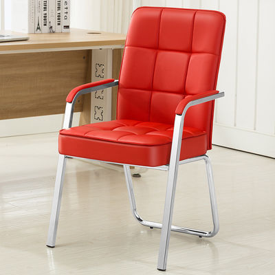Silla alta de visitantes de cuero sintético de gran tamaño para recepción de oficina y mesa de conferencias