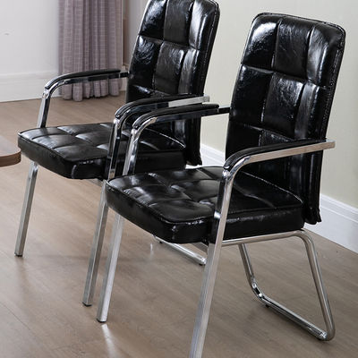Silla alta de visitantes de cuero sintético de gran tamaño para recepción de oficina y mesa de conferencias
