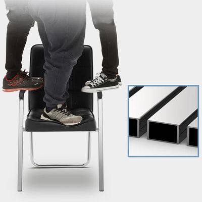 Silla alta de visitantes de cuero sintético de gran tamaño para recepción de oficina y mesa de conferencias