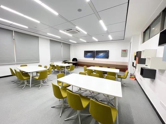 NO Sofá de oficina plegado de moda silla con piernas de metal y salón de tela multicolor
