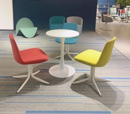 NO Sofá de oficina plegado de moda silla de tela multicolor salón de PC silla con patas de metal