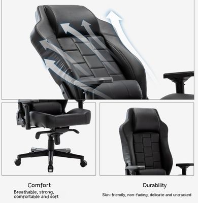 Silla de oficina de cuero PU de espalda alta con colores personalizados y asiento acolchado de tela Ideal