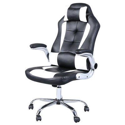 Silla de juego de diseño contemporáneo con reposacabezas y reposabrazos ajustables