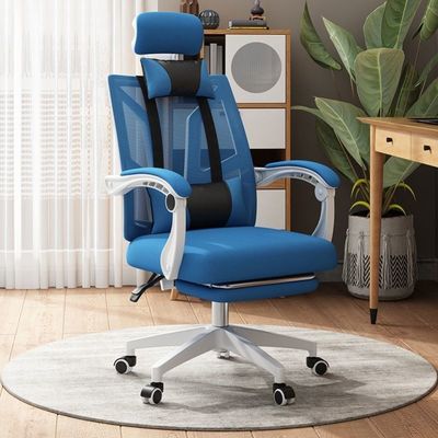 Silla de oficina de malla de espalda alta para juegos de oficina en el hogar y estudio Silla de PC reclinable giratorio
