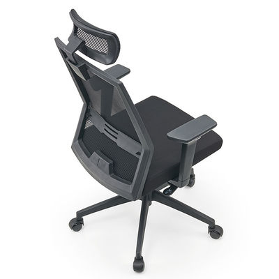 Silla de PC de oficina con reposabrazos revertibles espalda alta malla respirable y soporte lumbar