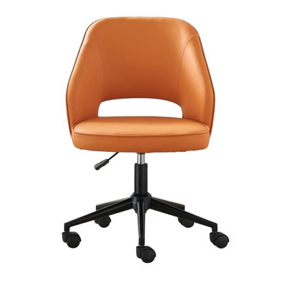 Silla de oficina pequeña para adultos con ruedas y soporte lumbar PU Ciclo posventa de 3 años