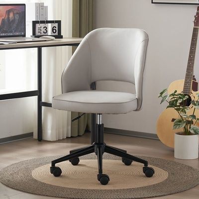 Silla de oficina pequeña para adultos con ruedas y soporte lumbar PU Ciclo posventa de 3 años