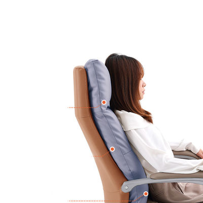 Silla de oficina de cuero genuino con reposapiés y altura ajustable para reclinarse
