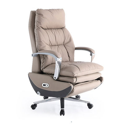 Silla de oficina alta de acero inoxidable con reposabrazos autoadhesivos y función de reclinación