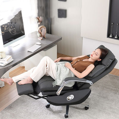 Silla de oficina alta de acero inoxidable con reposabrazos autoadhesivos y función de reclinación