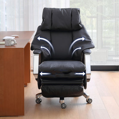 Silla automática para el hogar de cuero de espalda alta con función de elevación giratoria y ajustable