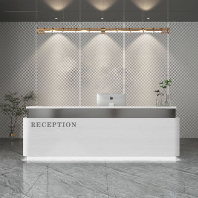 Sencillez Estilo de acero inoxidable Escritorio de caja para salón de belleza Tienda de ropa 10