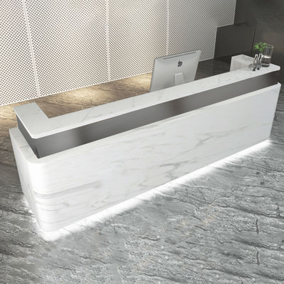 Sencillez Estilo de acero inoxidable Escritorio de caja para salón de belleza Tienda de ropa 10
