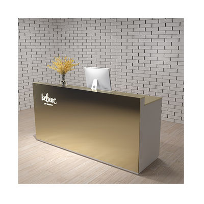 Mesa de recepción OEM con cajones y gabinetes hechos de cartón de melamina MDF/MFC E1