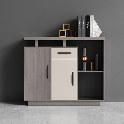 Muebles comerciales gabinete de oficina larga con diseño moderno y panel de madera partición