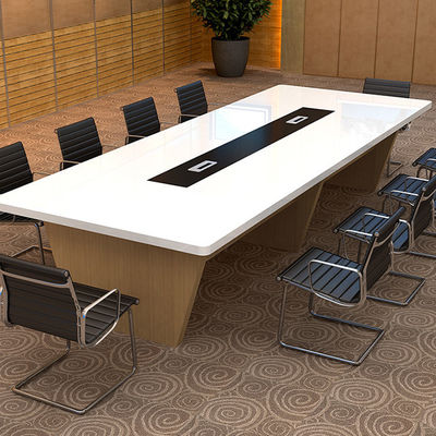 Mesa y silla de negociación de formación de personal rectangular combinación para oficina moderna