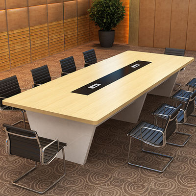 Mesa y silla de negociación de formación de personal rectangular combinación para oficina moderna