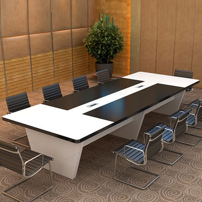 Mesa y silla de negociación de formación de personal rectangular combinación para oficina moderna