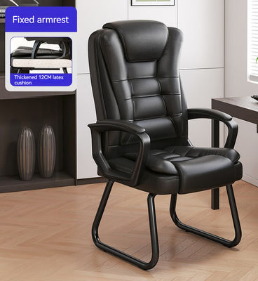 Confortable sedentario marrón arco sueño protector lumbar reclinable silla de PC para la conferencia