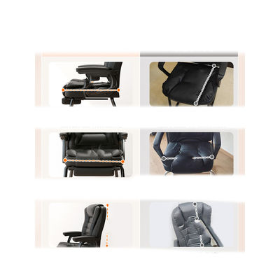 Confortable sedentario marrón arco sueño protector lumbar reclinable silla de PC para la conferencia