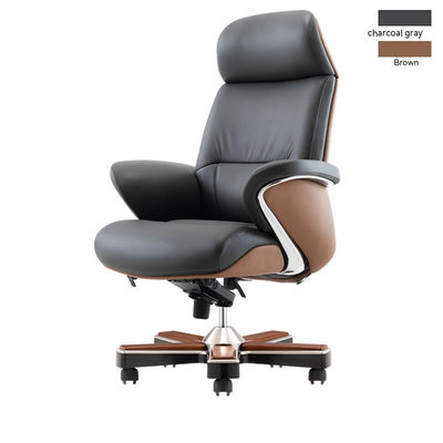 Función de elevación ajustable silla de elevación de lujo ligera italiana de cuero jefe silla de oficina