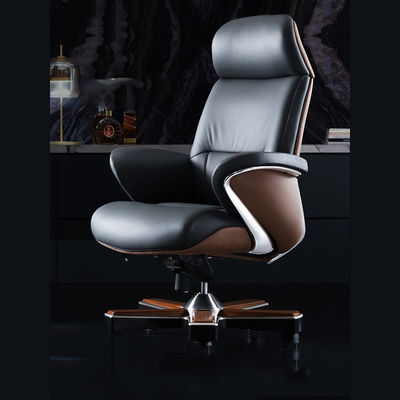 Función de elevación ajustable silla de elevación de lujo ligera italiana de cuero jefe silla de oficina