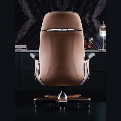 Función de elevación ajustable silla de elevación de lujo ligera italiana de cuero jefe silla de oficina