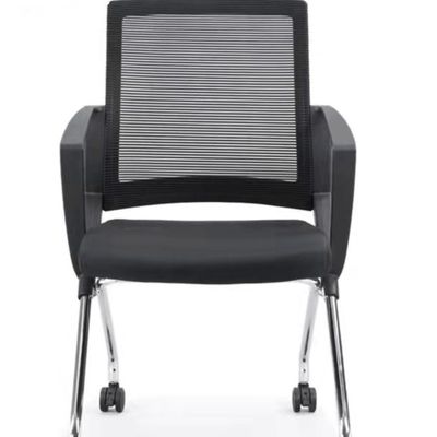 Silla de entrenamiento para estudiantes de escuela de tela de malla de plástico de PP plegable con rueda y sin guía