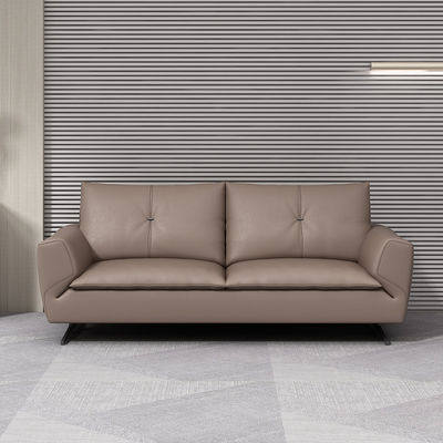 Muebles de oficina Sofá seccional modular de cuero gris