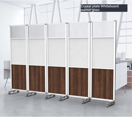 Moderno divisor de oficina portátil en ruedas con pantalla plegable pared divisoria